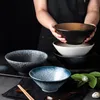 Bols 9 pouces Style nordique Bol Ramen Vaisselle japonaise Céramique 8 pouces Soupe Douli Nouilles froides