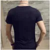 T-shirts pour hommes 2022 Brand New Men T Shirt Tops V Neck Short Sleeve Tees Men's Fashion Fitness Hot T-shirt Pour Homme Livraison Gratuite Taille 5XL W0322