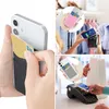 Silicone Dual slots Cell Phone Pocket Self Adhesive Card Holder Stick On Wallet Sleeve