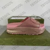 Fashion Designer Pantofole Mens Platform Slides Sparkle Sandalo Gomma TPU Materiale antiscivolo Fondo spesso Estate Retro con scatola Size45 NO438