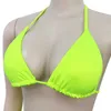 Women's Tracksuits Neon Women Bikinis Set Summer Hole Hollow Out Solid Crop Top Shorts Sexy Beach Swimsuit Three Piece Set Outfits Bathing Suit P230419