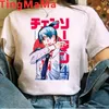 Men's T-Shirts Chainsaw Man Pochita Makima top tees male vintage 2021 print t-shirt summer top white t shirt W0322