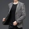 Herrenanzüge Blazer Markenstil Mode Top Klassisch Slim Casual Fit Herrenanzüge Tweedjacke Business Plaid Blazer Mäntel Herrenkleidung 230322