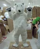 2023 Hot Sales Polar Bear Mascot Costumes Cartoon Thema Fancy Dress High School Mascotte AD -kleding