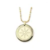 Pendant Necklaces Sunflower Quantum Energy Necklace With 3 Health Stones Fashion Stainless Steel Jewelry For Women Men