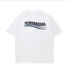Wave T-shirt Balencaigalies B Men's Balencigalies Cotton Classic Designer Lock Double Luxury T Shirt T-shirt Women's Summer Fashion Premium w1
