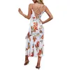 Feestjurken zomer vrouw 2023 sexy mouwloze bodycon elegante rugloze bloemenprint formele avond lang maxi gewaad y2303