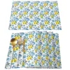 Table Runner Mediterranean Lemon Flower Table Runners Kitchen Runner Dinning Wedding Table Decoration Coffee Table Rustic Home Tablecloth 230322