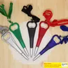 Bottle Opener Pen with String 2 in 1 Beer Wine Openers Plastic with String Short Ballpoint Pen