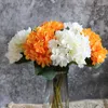 Flores decorativas Seda Artificial Hydregea Bride Bouquet Excrito floral Accesorios de decoración de la casa del año