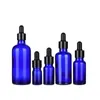 Bouteilles de lotion en verre bleu 5-100 ml