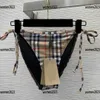 Womens Designer Clothing Checker Design Bikini Sexig snörning Nack Baddräkter Gratis fraktstorlek S-XL Ny ankomst Mar22