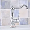 Badezimmer-Waschtischarmaturen, modern, poliertes Chrom, Einhebelmischer, drehbar, Küche und Kaltwasserhähne NSF677