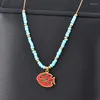 Choker LEEKER 316L Stainless Steel Gold Color Necklace For Women Blue Red White Enamel Tropical Fish Chain Jewelry 978 LK3