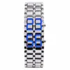 Polshorloges Creative Faceless LED unisex lava ijzer roestvrij staal digitaal horloge mode blauw rood licht klok relogio