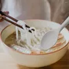 Ensembles de vaisselle 4 pièces cuillères en Silicone riz japonais Ramen cuillère de cuisine antiadhésive mélange rétro soupe