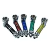 More Colorful Zinc Alloy Hand Mini Pipes Portable Removable Dry Herb Tobacco Filter Silver Screen Spoon Bowl Innovative Handpipes Smoking Cigarette Holder DHL
