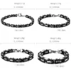 Bracelets de charme Hip Hop Aço inoxidável Silicone masculina fivela quadrada fivela bizantina Imperador Chain Pulseira Jóias de pulseira por atacado