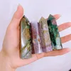 Decorative Figurines 1PC Natural Ocean Jasper Quartz Crystal Point Tower Healing Stone Energy Ore Mineral Obelisk Home Decor Ornaments