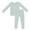 Pajamas Bamboo Fiber Toddler Pajama مجموعة طفل رضيع طفل ملابس Longsleeve ملابس النوم للأطفال الفتيات 230322