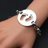 Ketting oorbellen set groothandel roestvrij staal vintage sieraden ronde zilveren kleur armband sets voor vrouw sgezamcf