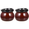 Bols 2Pcs Casserole Poêles Pommes De Terre Nouilles Pots Soupe Cuisine Ustensiles De Cuisine (Café)