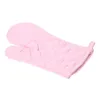 Mitaines de four 1 paire de gants de cuisine résistants à la chaleur en coton support de casserole cuisson cuisson rose