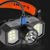 Super Bright Mini Cob Headlamp ficklampa Vattentät USB -uppladdningsbar gruvlampa Strålkastare Utomhusjakt Fiskehuvudlampor Ljus med inbyggt batteri