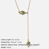 Pendant Necklaces Turquoise Ladies Stainless Steel Tassel Necklace 18K Real Gold Plated Waterproof And Fade Resistant