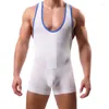 Undershirts Sexy Mens Bodysuits Stretchy Sportwear Underwear Jumpsuits Leotard Wrestling Singlet Sleepwear Swimwear Comfortable