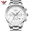 Montres-bracelets NIBOSI montre de luxe Sport Quartz hommes étanche créatif arc verre poignet mâle militaire horloge Relogio Masculino 2351