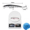 1 datorer/parti 10cm 8.7g Wobbler Fishing Lure Minnow Hårt bete med 3 fiskekrokar 3D -ögon Bass Trolling isca artificiail tackling