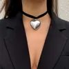 Colares pendentes Lacteo Novo colar de pingente de pingente de amor gótico para mulheres para mulheres jóias no pescoço Cadeia Party Gift Y2K Acessórios Z0321