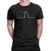 Camisetas masculinas T-shirt La lineanea engraçado camiseta de verão de manga curta pescador de pescadores tops roupas de tripulação xs-4xl w0322