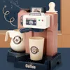 Andere speelgoed Kids Coffee Machine Toy Set Kitchen Simulatie Food Bread Cake doet alsof Winkelen Contant kassa voor kinderen 230322