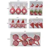 Gardendecoraties 3/6pcs/doos 2023 Kerstmis Home Lollipop Elk Snowman Tree Pendant Xmas Jaar ornamenten