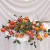 装飾的な花人工泡フルーツペルシモンブランチフェイクマンゴーアップルブランチの結婚式の装飾ホームガーデンレイアウト