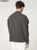 男性S Tシャツは2023年の男性カジュアルTシャツolid色Oネックストリートウェアパフ長袖ティートップ秋のファッションレジャーカミゼタス5xl 230321