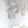 Juldekorationer snöflingor Ornament Vackra El Paper Winter 6st 3D1