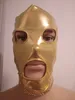 Kostymtillbehör halloween masker cosplay dräkter glänsande metallmask öppna ögon och mun vuxna unisex zentai kostymer festtillbehör