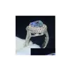 Rings Vecalon Vintage Heart Promise Ring 925 Sterling Sier 5a CZ Engagement Band For Women Bridal Finger Sieraden Drop Dhhmf