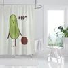 Rideaux de douche Rideau de douche en tissu imperméable Accessoires de rideau de salle de bain 180x200 Rideau de bain pour douche 240*200 dessin animé décor mignon 240x200 230322