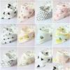 Slabbetjes bobs ins ins baby muslin baby speeksel handdoek 8 lagen dikker pasgeboren cartoon peuter bandana voeding doek 29 ontwerpen dro dh2p0