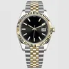 Designerklocka för män lyxiga presidentklockor hel rostfritt stål datejust safirlås 2813 montre homme mekaniska automatiska armbandsur 41mm V3 SB014 C23