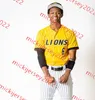 Arkansas Pine Bluff Golden Lion Baseball Jersey Micah Brown Brandon Simon Brad Mican Andre Greene Derek Blackmore Custom Cousued Arkansas Pine Bluff Jerseys Mens