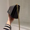 23SS Designer Women Bag Lady Lady Luxury Flay Chain Bags Plain Black Fashion Crossbody Flip Dimbag Женская конверт плеч