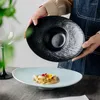 Vaisselle Ensembles Français Ovale Chapeau De Paille Plat Soucoupe Volante Pâtes Western Salade Soupe Restaurant Vaisselle