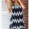 Woman Clothing Casual Dresses black and white wave striped beach skirt Womens Dress Camisole Skirt Outwear Slim Style With Budge Designer Lady Sexy Dresses A011