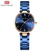 Wristwatches MINI FOUCS Simple Fashion Women Watches Luxury Stainless Steel Strap Quartz Lady Watch Relogio Feminino Casual Ladies Wristwatc