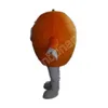 Adulto carino mascotte arancione costumi da cartone animato abito da abbigliamento per feste per esterno